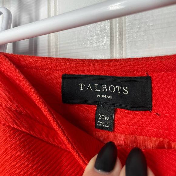 Talbots Women’s Red Side Two Pocket Above Knee Length Mini Skirt Size 20W - Picture 3 of 8